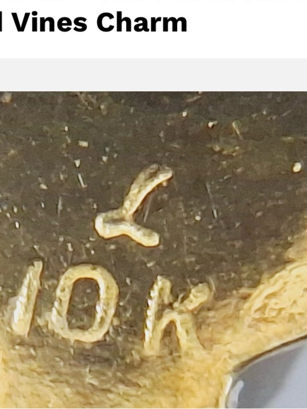 10K Gold Charm Pendant - Yellow Gold